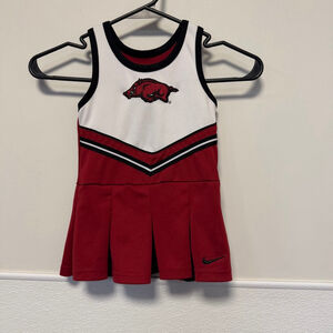 Girls Nike Arkansas Razorbacks Cheer Dress 2T Red White Cheerleader Toddler Hogs